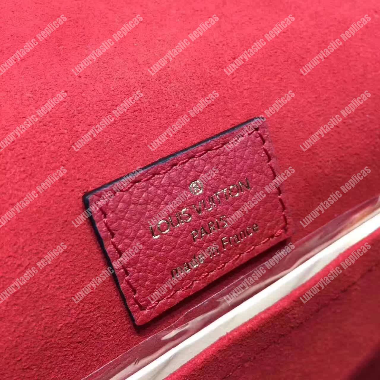 LV Junot Monogram Empreinte Leather Cerise