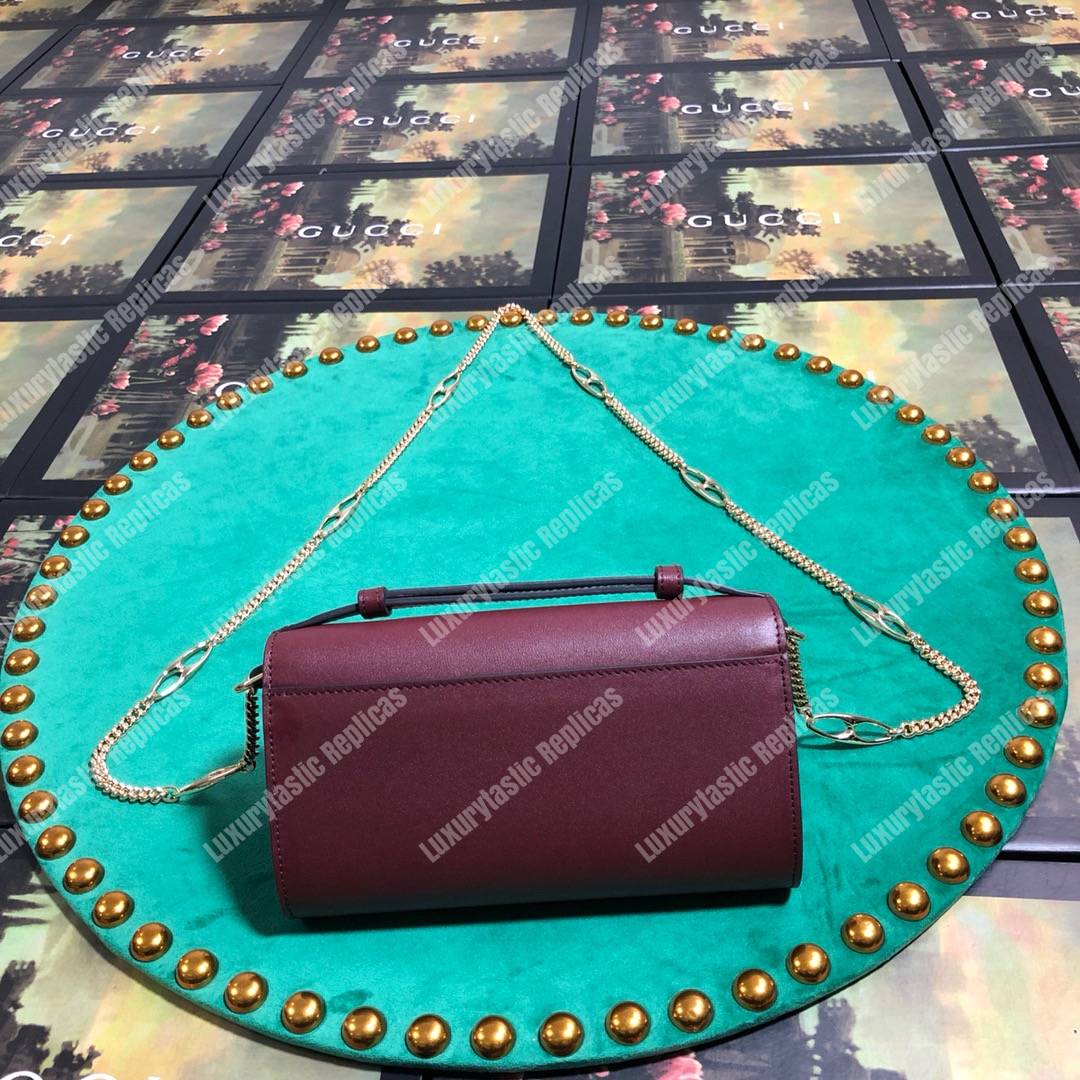 G*u*i zumi burgundy smooth leather mini bag