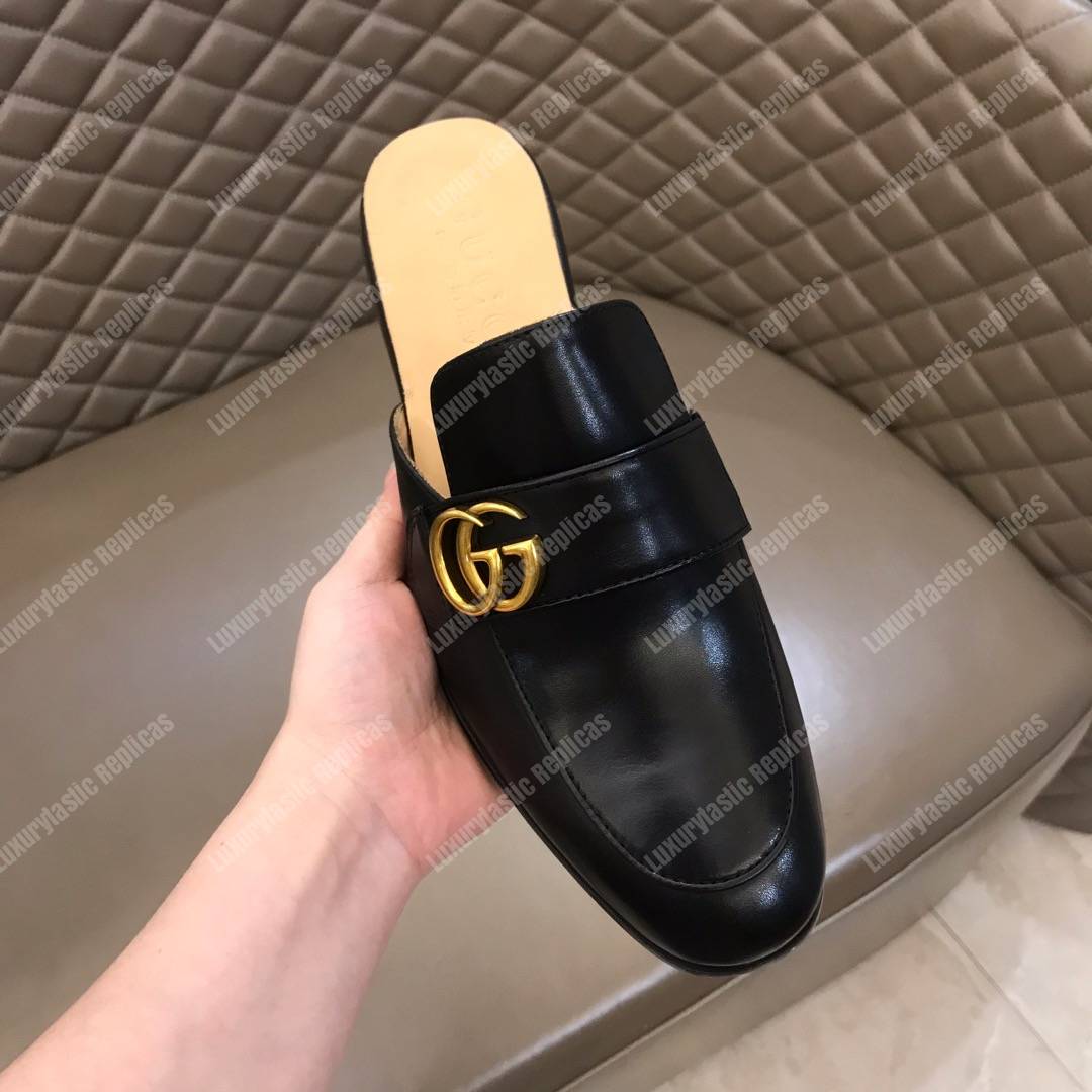 G*u*i leather slipper black