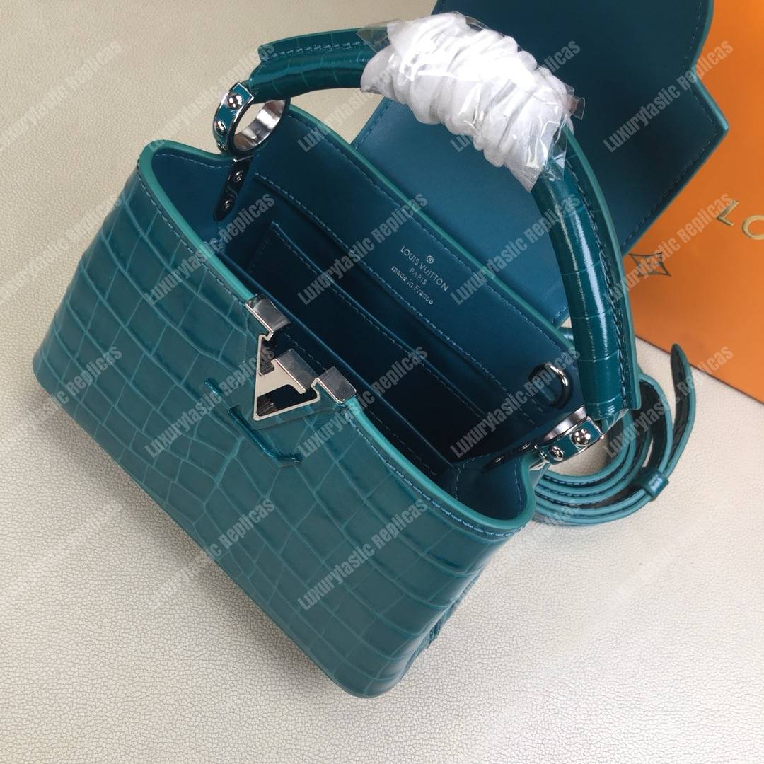 LV Capucines Mini Crocodilien Brillant Cactus