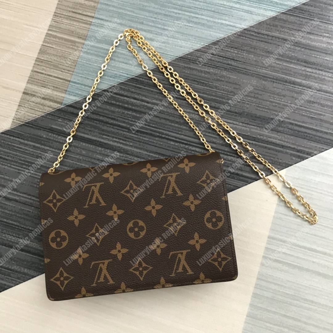 LV Vavin Chain Wallet Monogram Bordeaux Noir