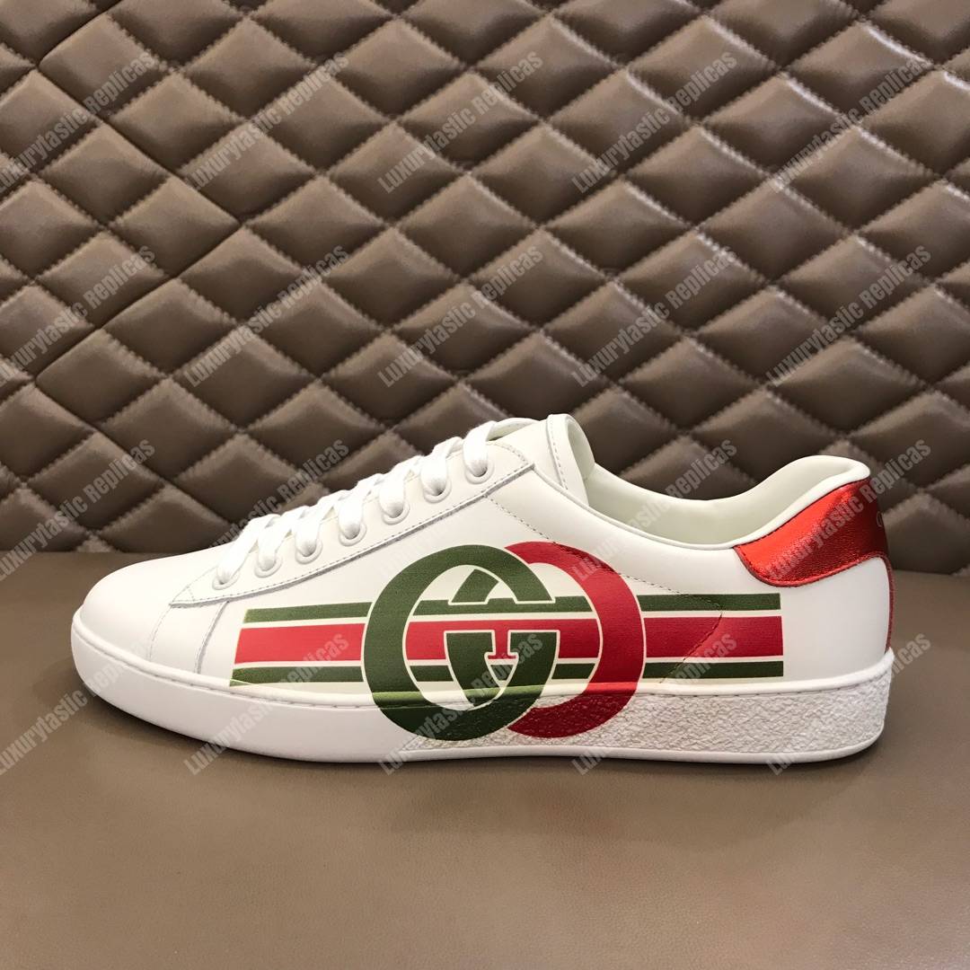 G*u*i ace sneaker with interlocking g white