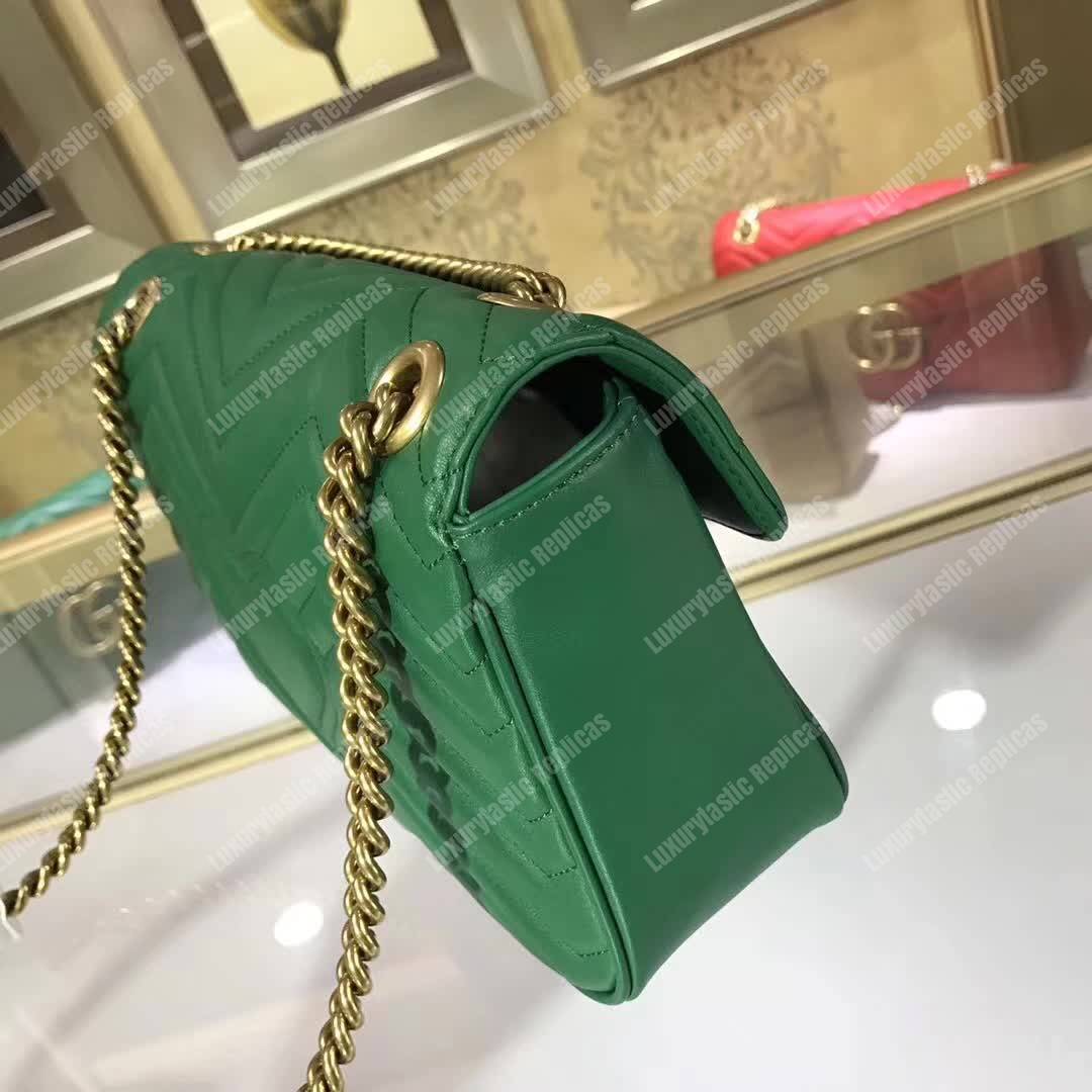 G*u*i gg marmont matelassé mini bag emerald green