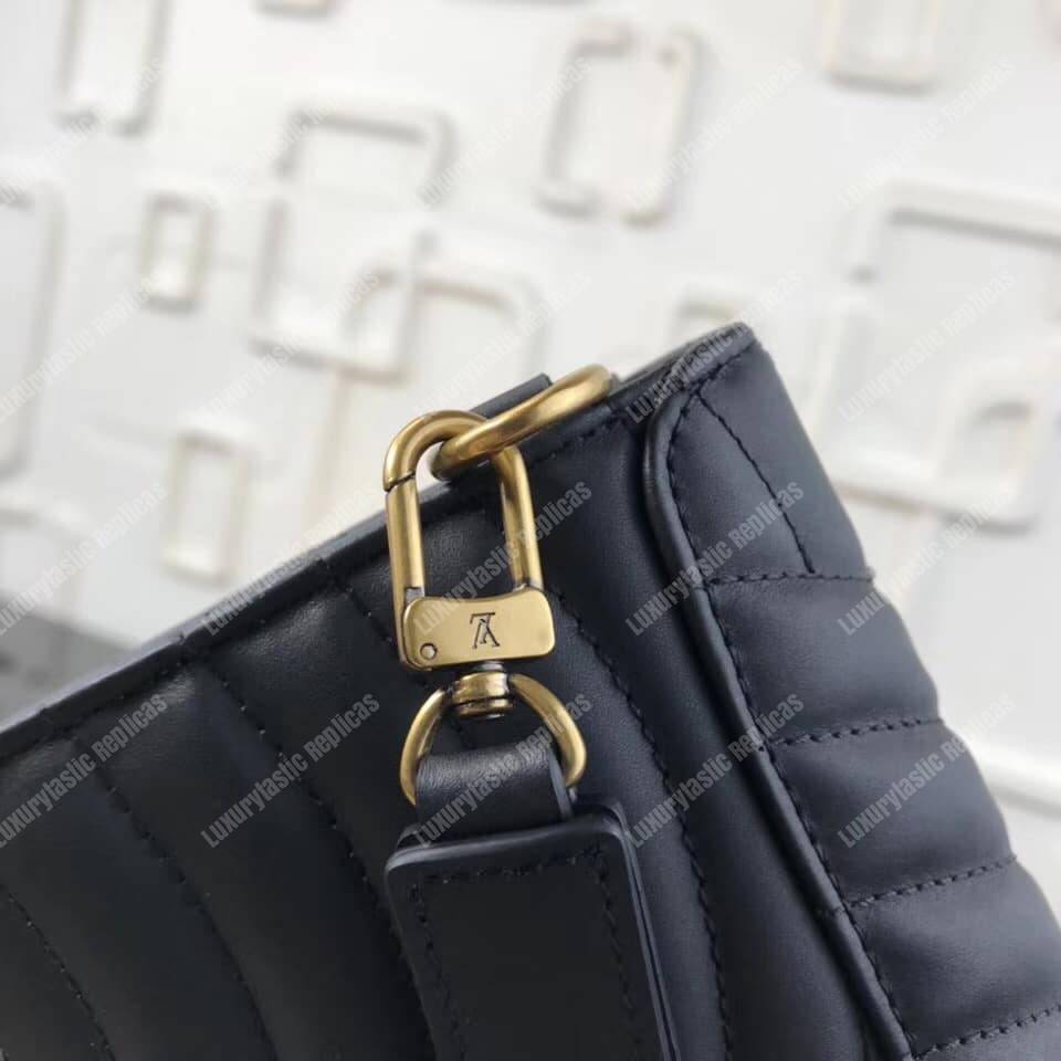 LV New Wave Long Wallet Black