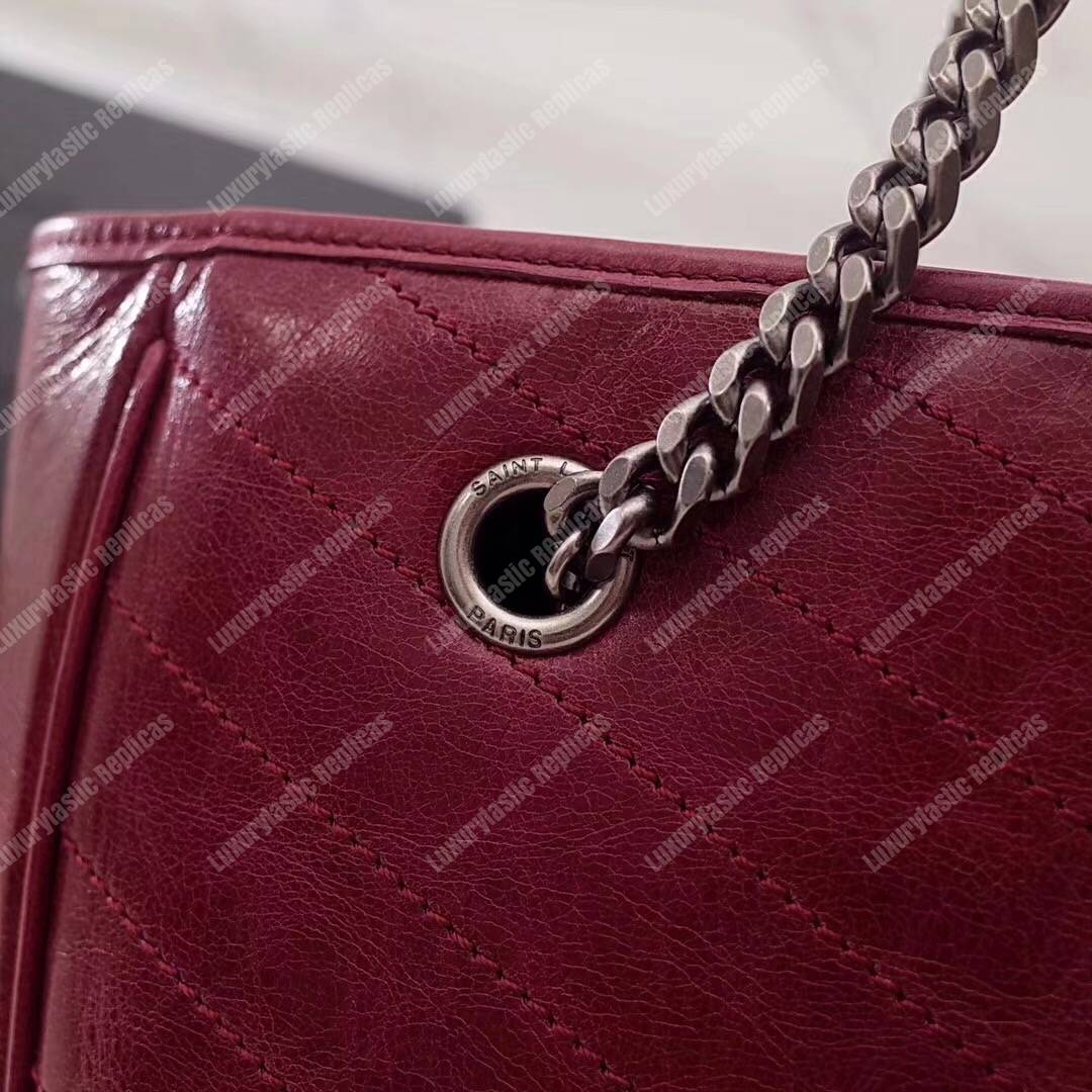 Saint Laurent Large Niki Shopping Bag Dark Red