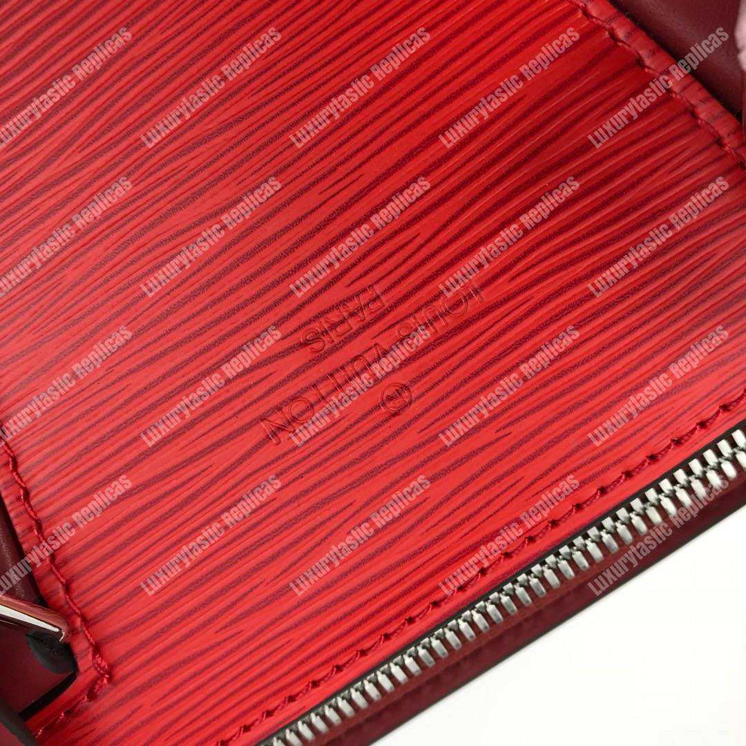 LV Epi Sac Tricot Bag Rubis