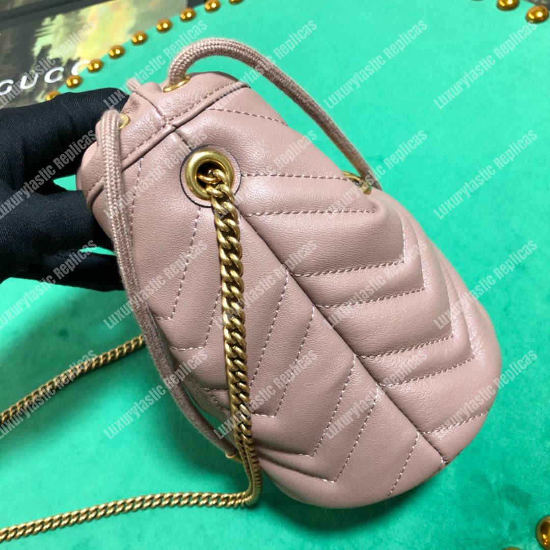 G*u*i gg marmont mini bucket bag grey