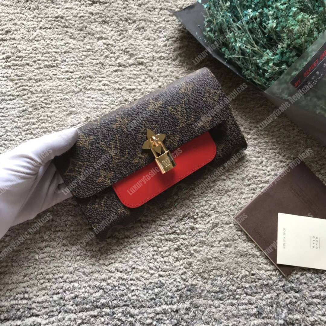 LV Flower Wallet Monogram Coquelicot