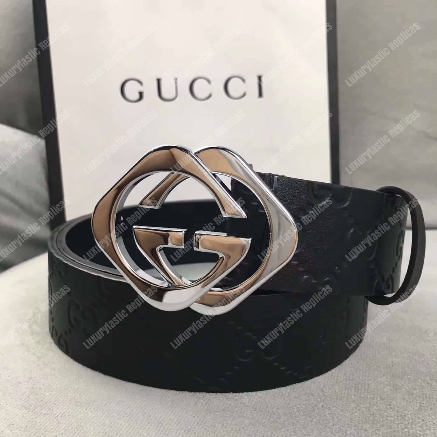 G*u*i signature leather belt