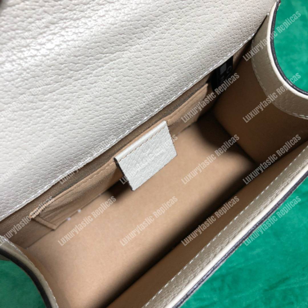 G*u*i sylvie gg sup*e canvas mini bag white