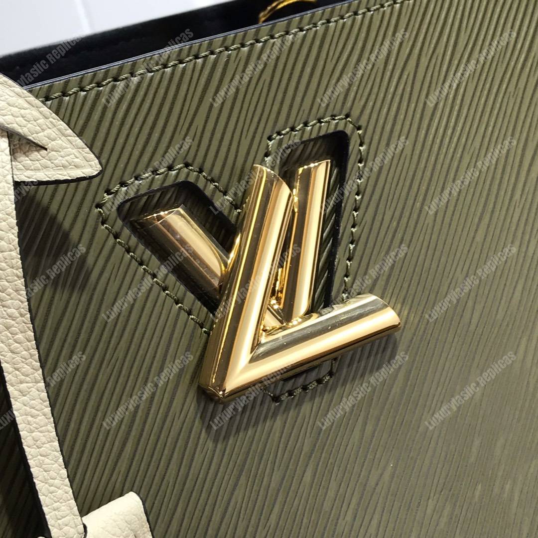 LV Twist Tote Epi Leather Kaki Creme Noir