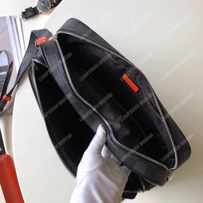 LV Nil Slim Epi Leather Damier Graphite Canvas