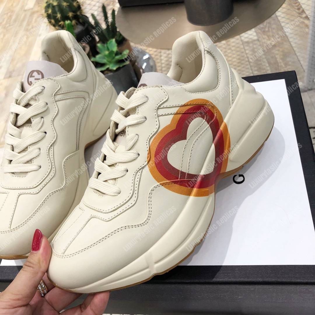 G*u*i rhyton sneaker with interlocking g white