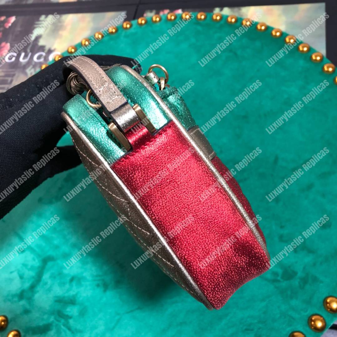 G*u*i zumi clutch metallic red/green