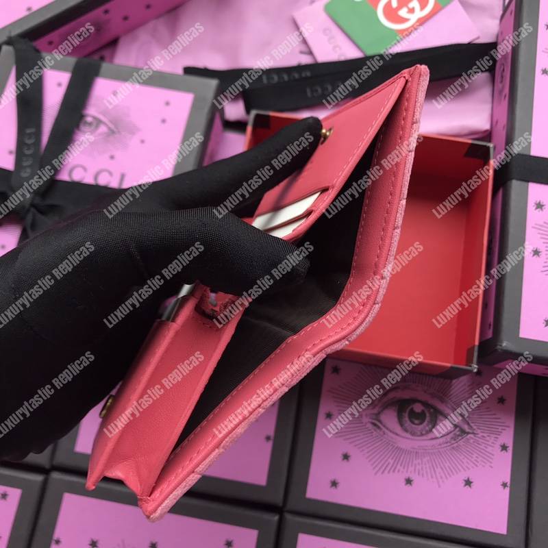 G*u*i gg marmont card case velvet pink love