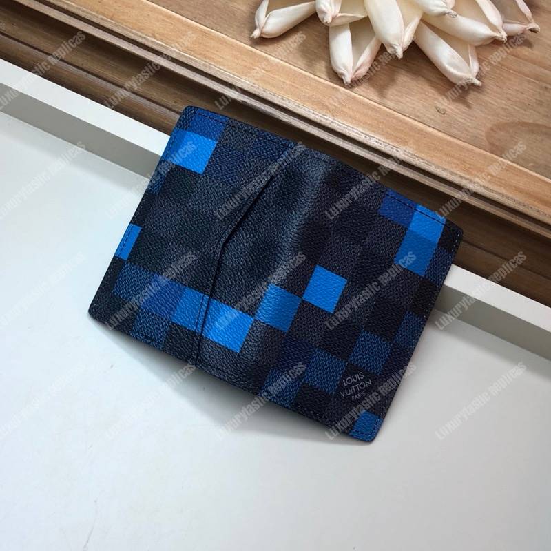LV Pocket Organizer Damier Graphite Pixel Blue