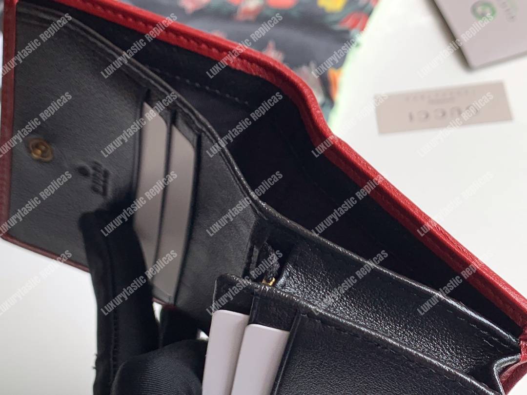 G*u*i gg marmont card case wallet black beige