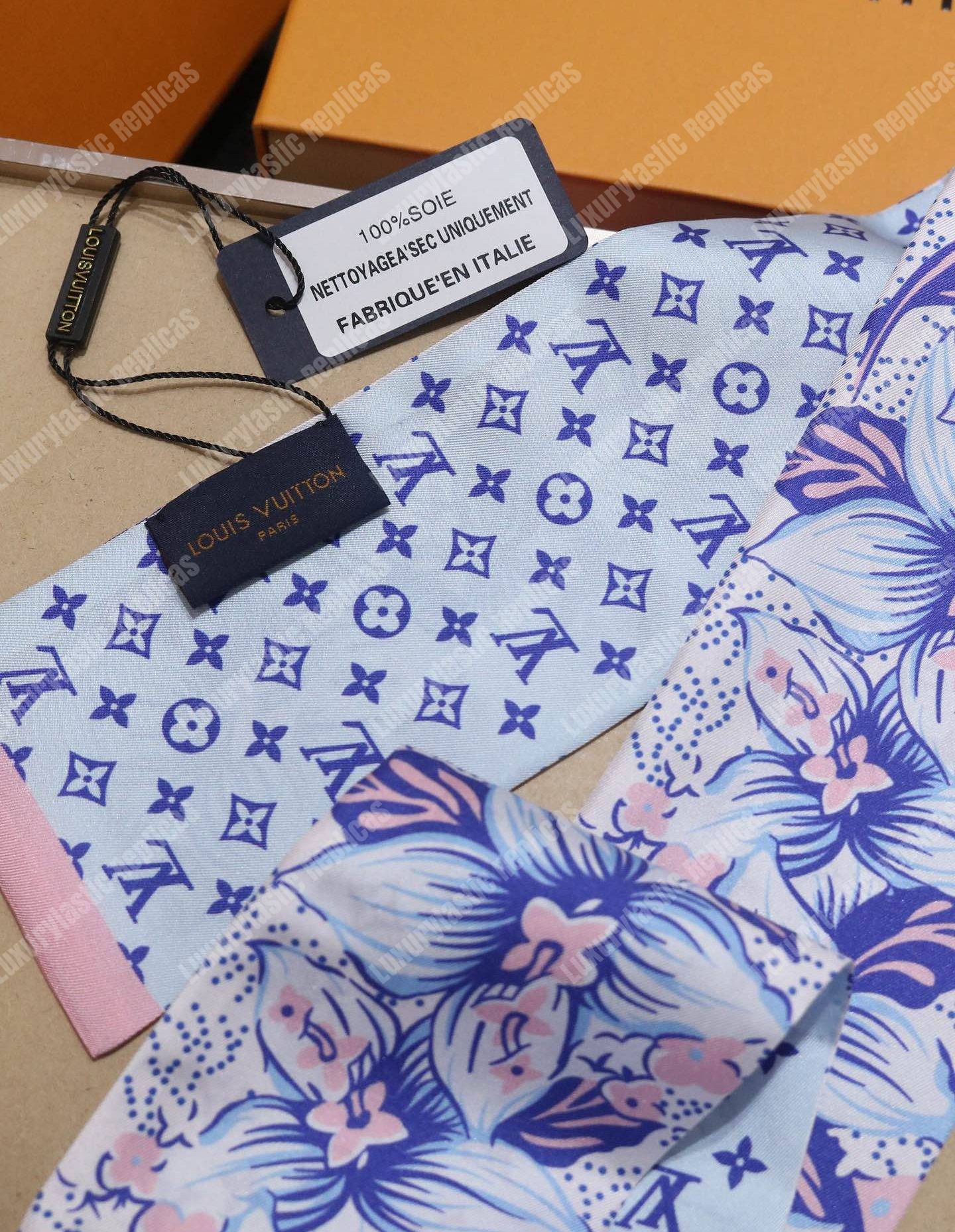 LV Monokinawa Bandeau Blue Hawaiian Floral Monogram Silk Spring 2018