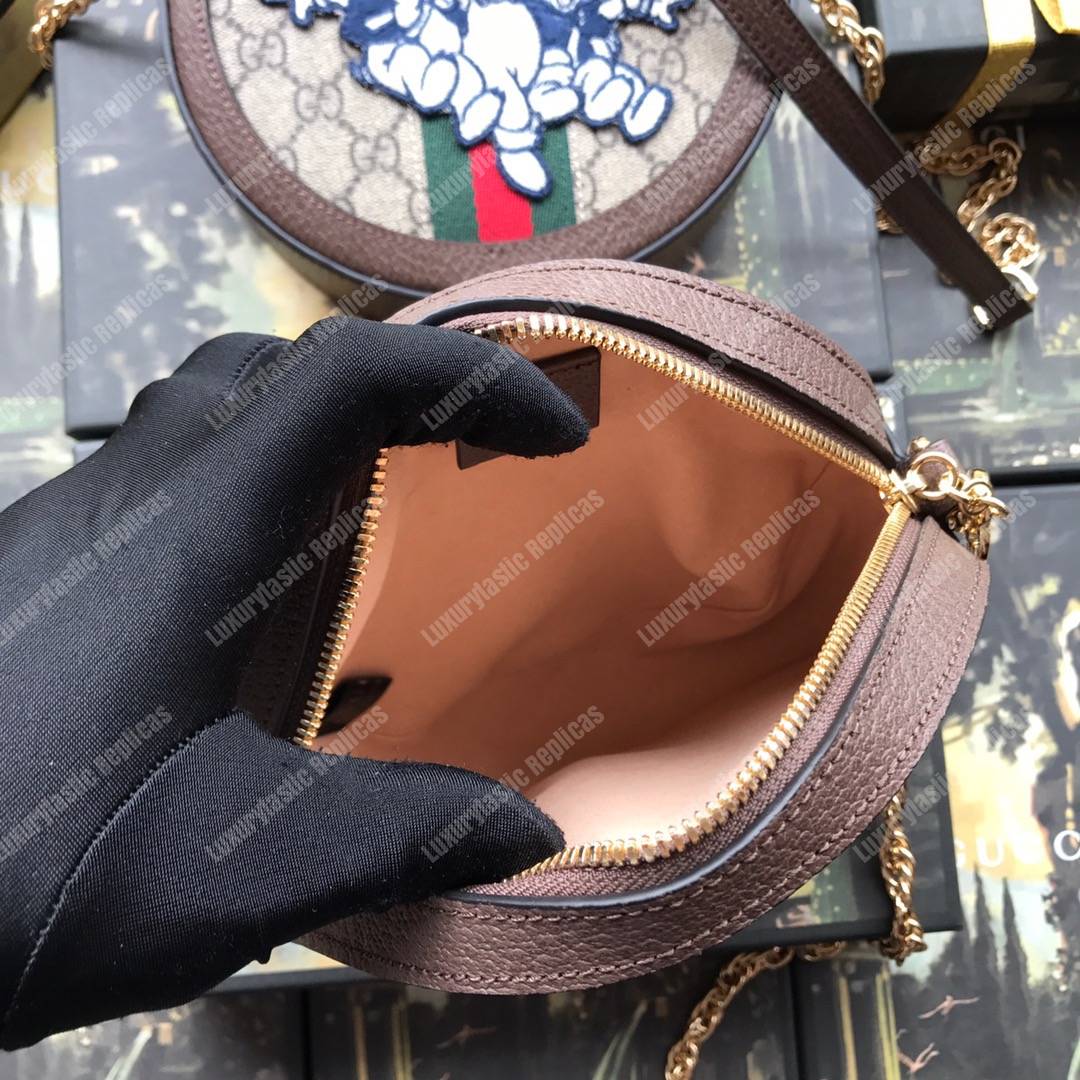 G*u*i mini ophidia gg round shoulder bag with three little pigs