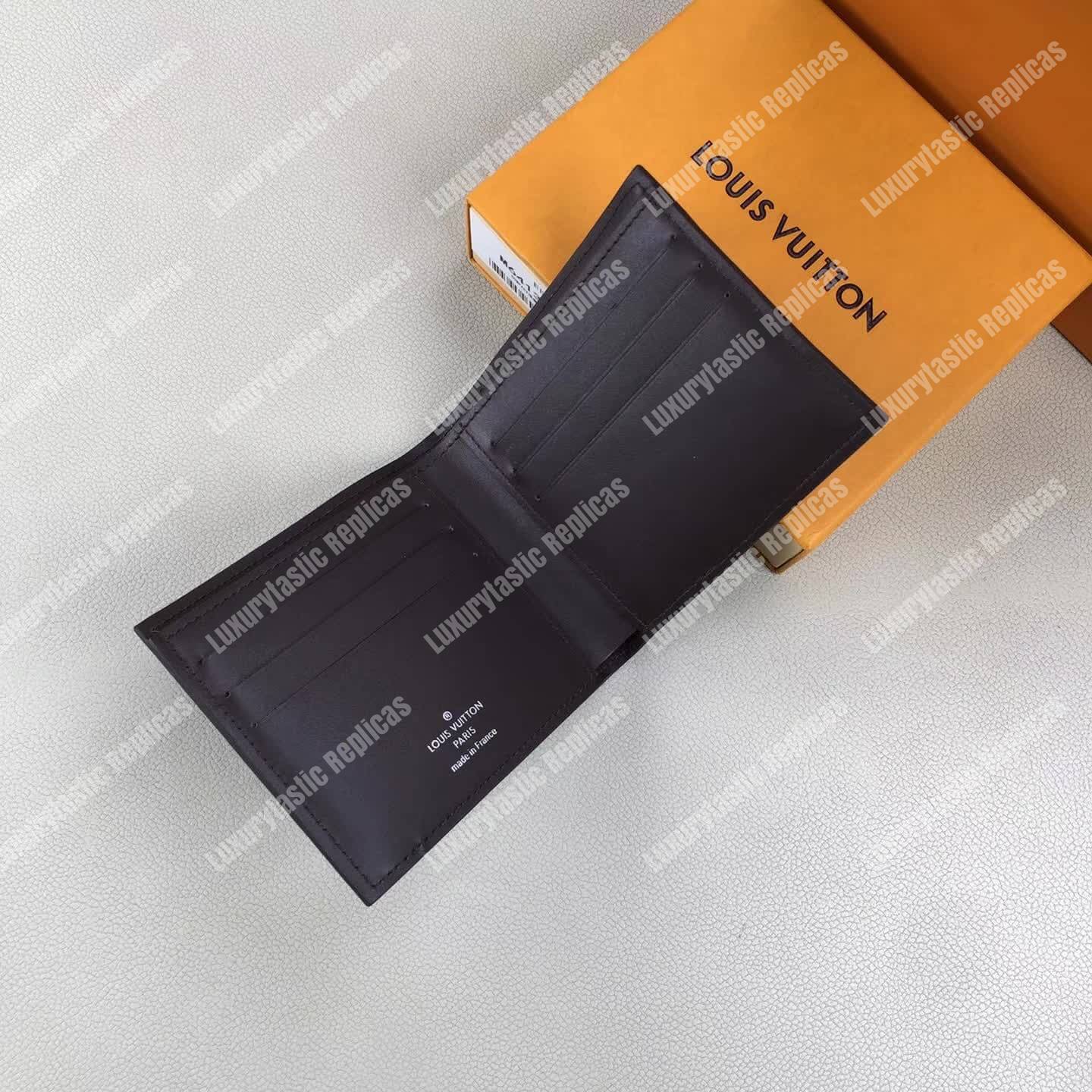 LV Compact Wallet Utah Leather Marron