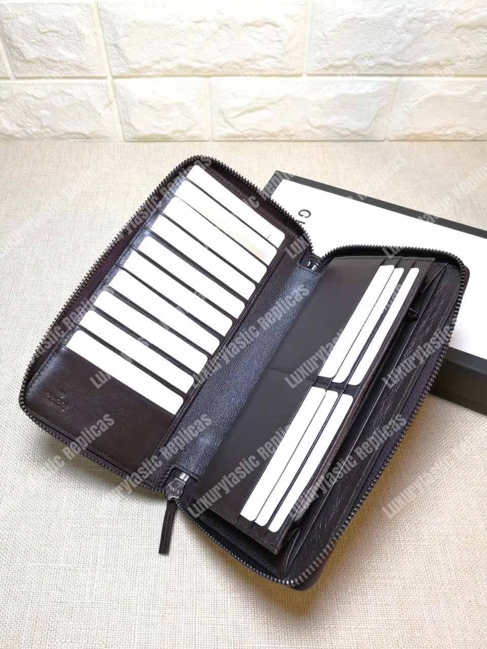 G*u*i gg signature continental zip around wallet black