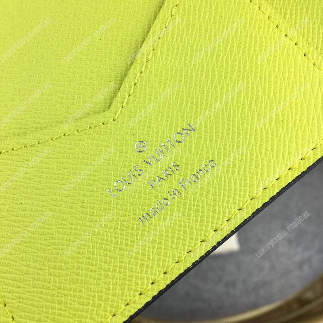 LV Passport Cover Taiga Monogram Jaune