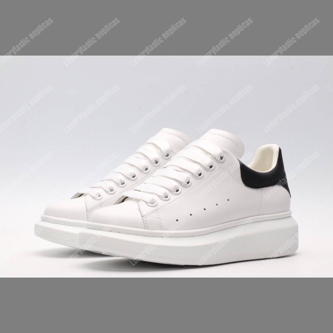 Harrods Alexander McQueen Leather Runway Sneakers White