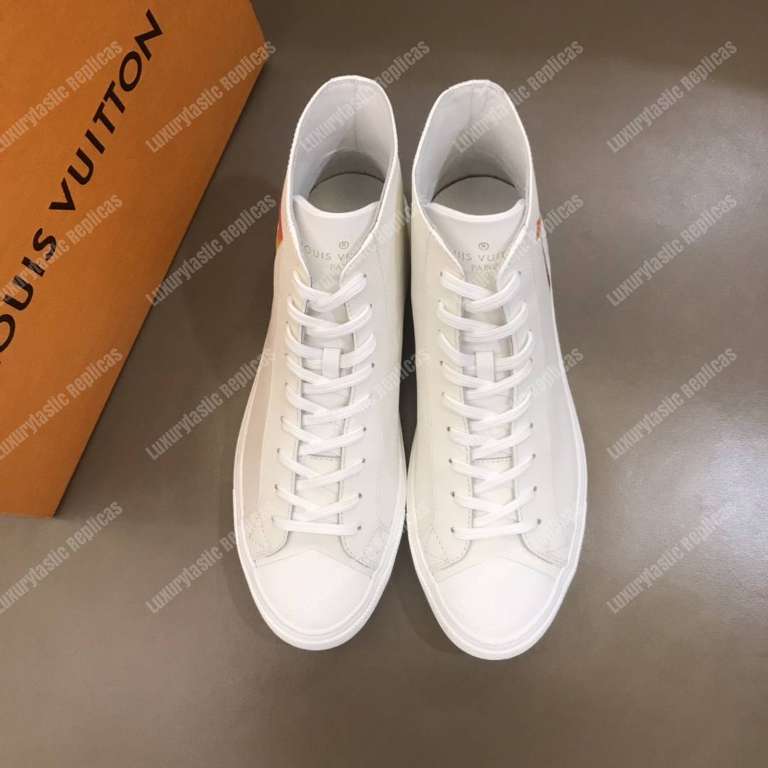 LV Tattoo Sneaker Boot Rainbow Rectangle White