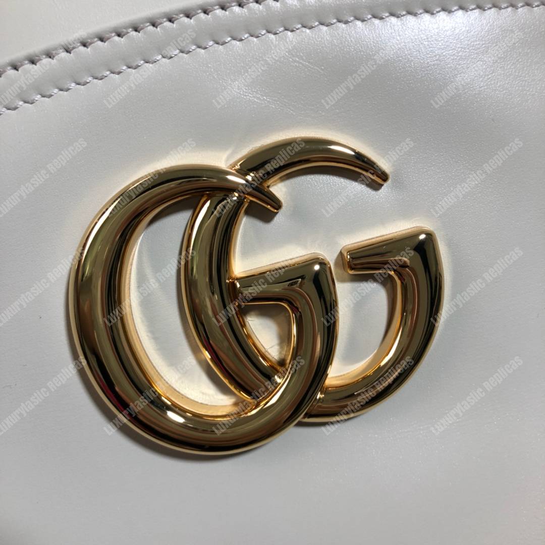 G*u*i arli large top handle bag white