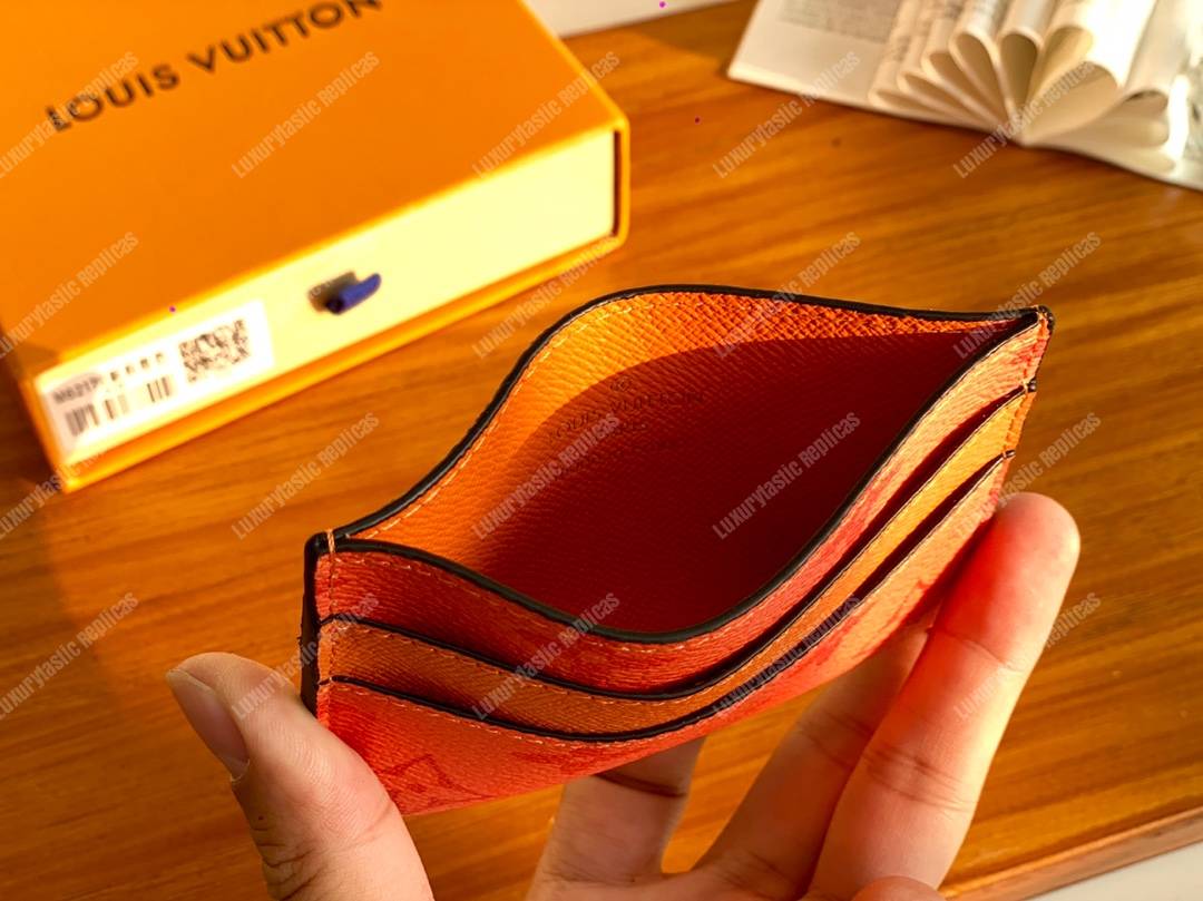 LV Double Card Holder Orange