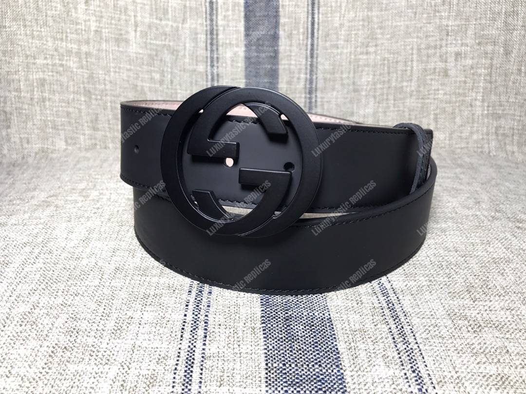 G*u*i leather belt with interlocking g