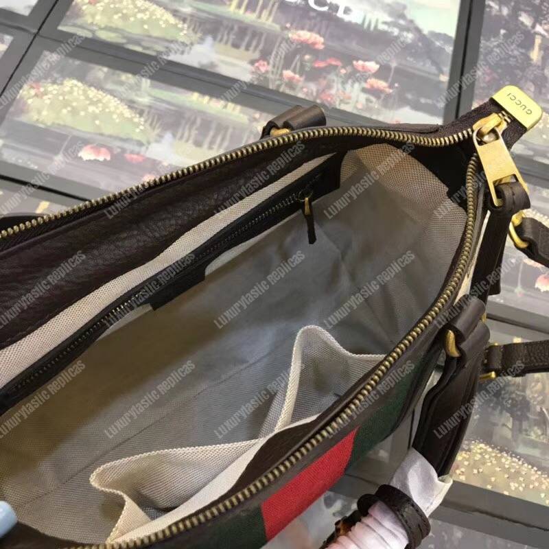 G*u*i rania convertible top handle bag web gg canvas small