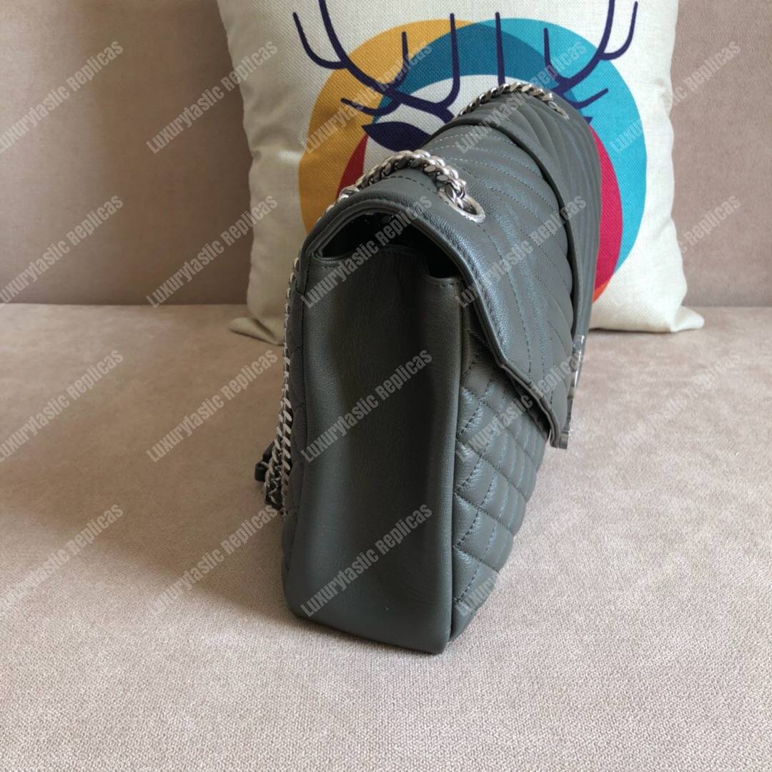 Saint Laurent Classic Large Soft Envelope Dark Anthracite