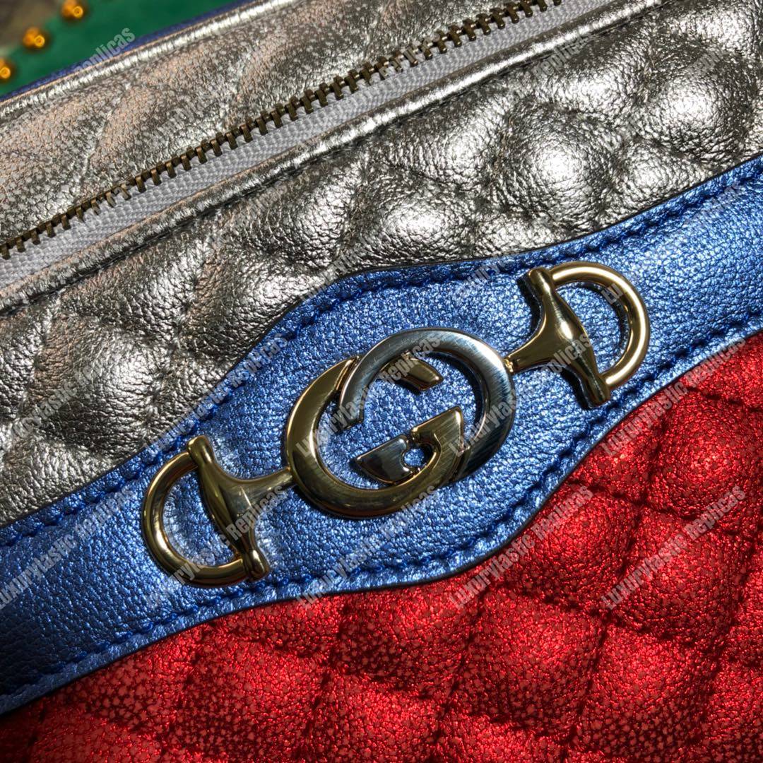 G*u*i zumi clutch metallic red/silver