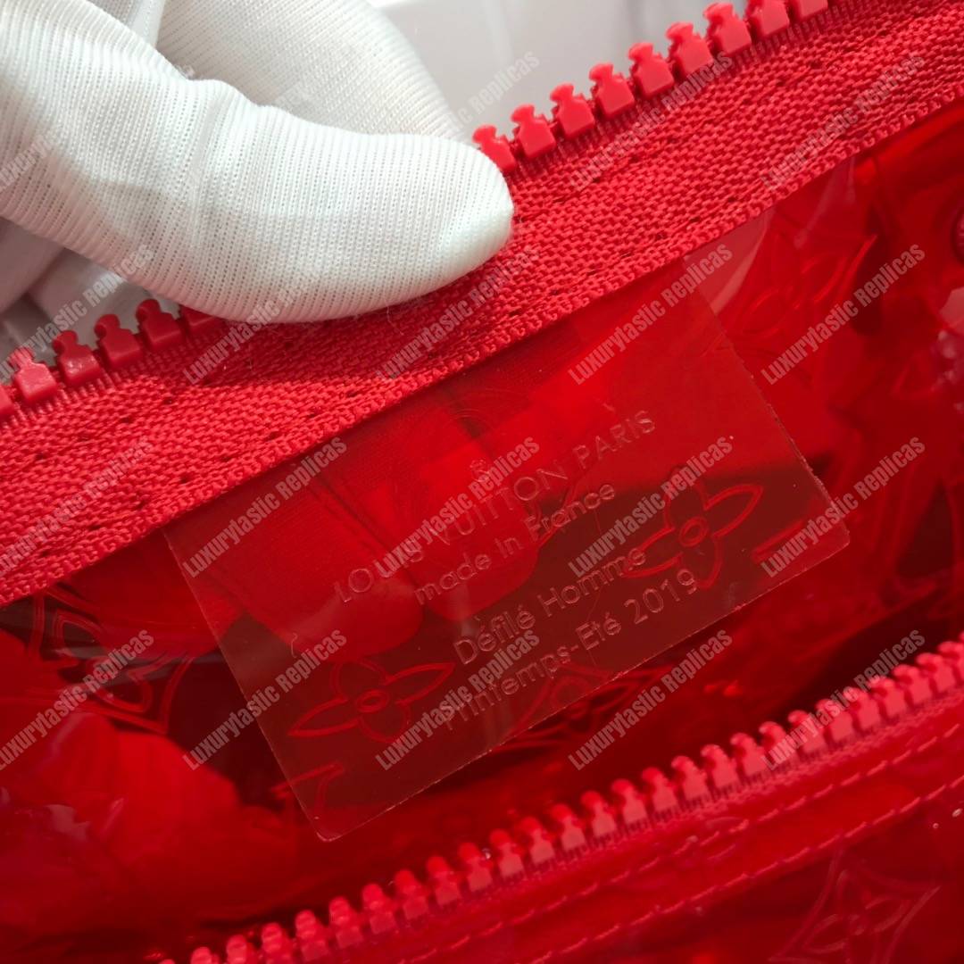 LV Keepall Bandouliere Monogram 50 Red PVC