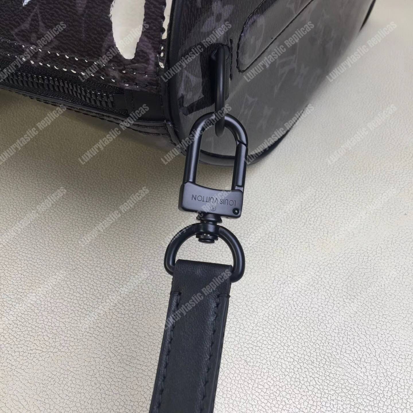 LV Keepall Bandouliere 50 Monogram Eclipse Glaze