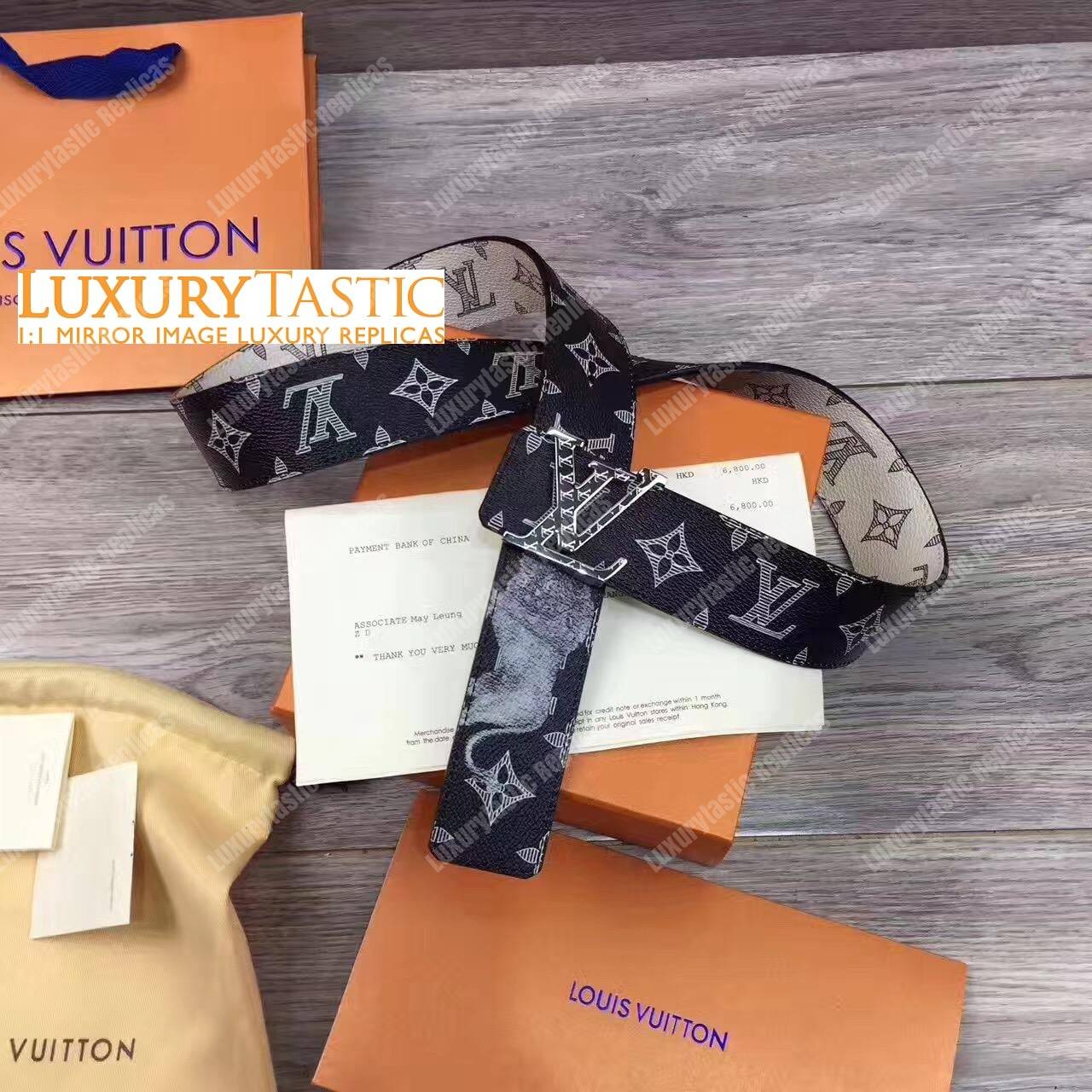 LV Initiales 40MM Reversible Monogram Ink Canvas Belt