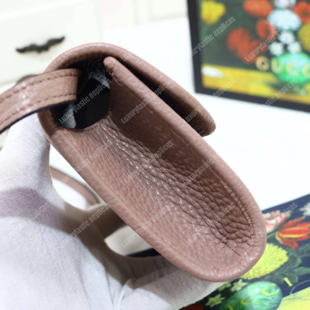 G*u*i gg calfskin mini shoulder flap bag magnolia