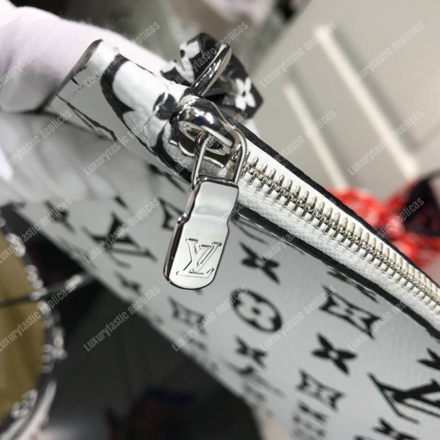 LV Neverfull MM Giant Jungle Print Ivoire