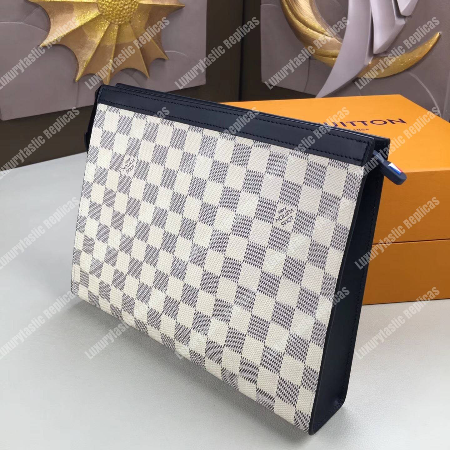 LV Pochette Voyage MM Damier Azur Canvas