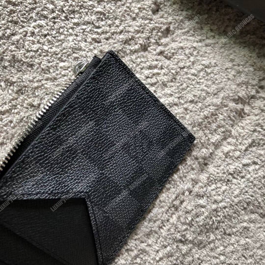 LV Coin Card Holder Damier Graphite Canvas