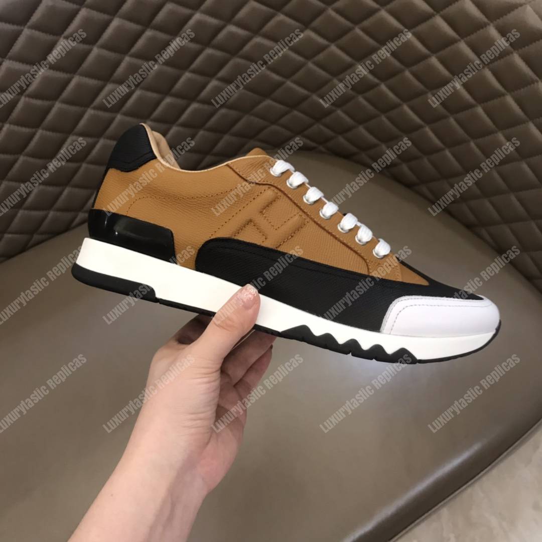 H**mes trail sneaker brown/navy blue