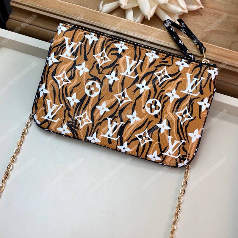 LV Jungle Pochette Double Zip Giant Monogram