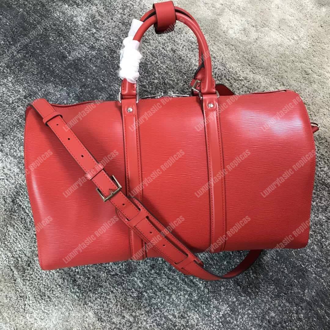 LV Keepall Bandouliere 45 Epi Leather Red