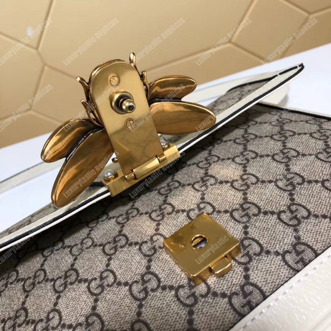 G*u*i queen margaret gg sup*e medium shoulder bag white