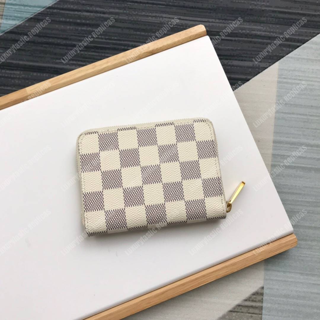 LV Zippy Coin Purse Damier Azur Beige