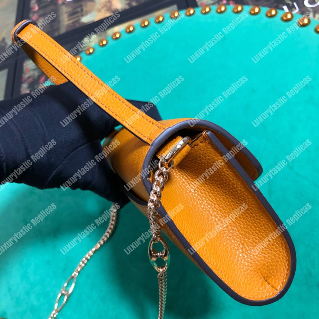 G*u*i zumi yellow smooth leather mini bag