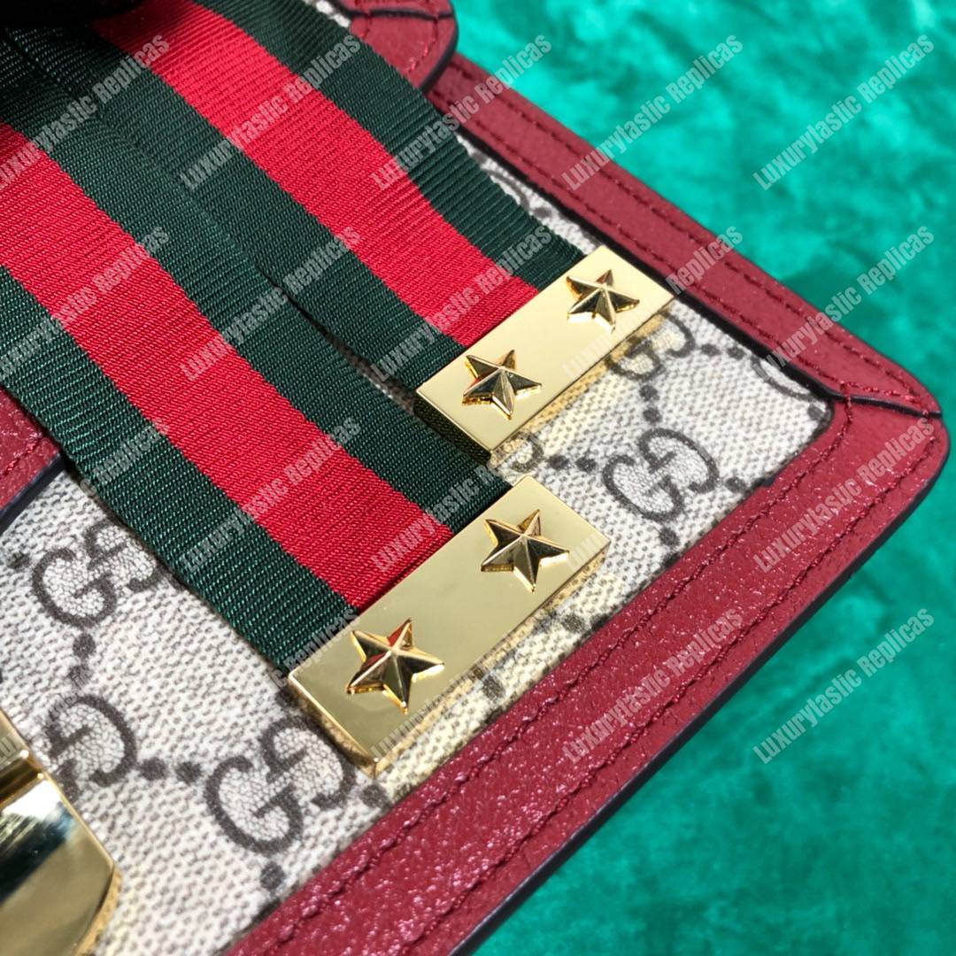 G*u*i gg sup*e canvas sylvie small shoulder bag red