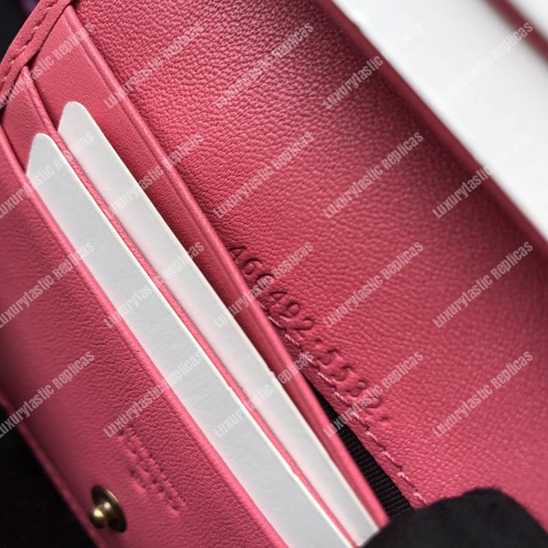 G*u*i gg marmont card case velvet pink love