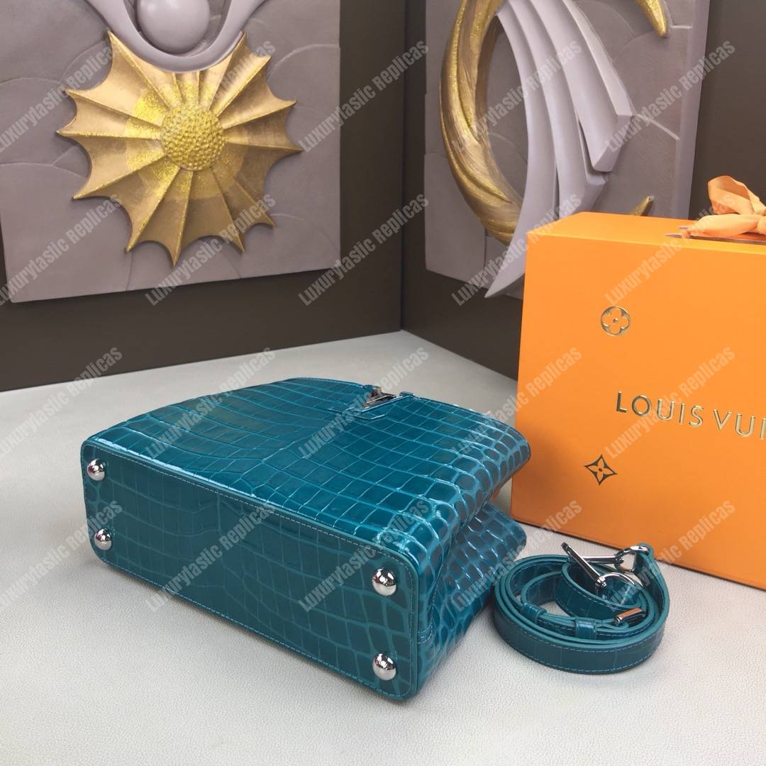 LV Capucines BB Crocodilien Brillant Cactus